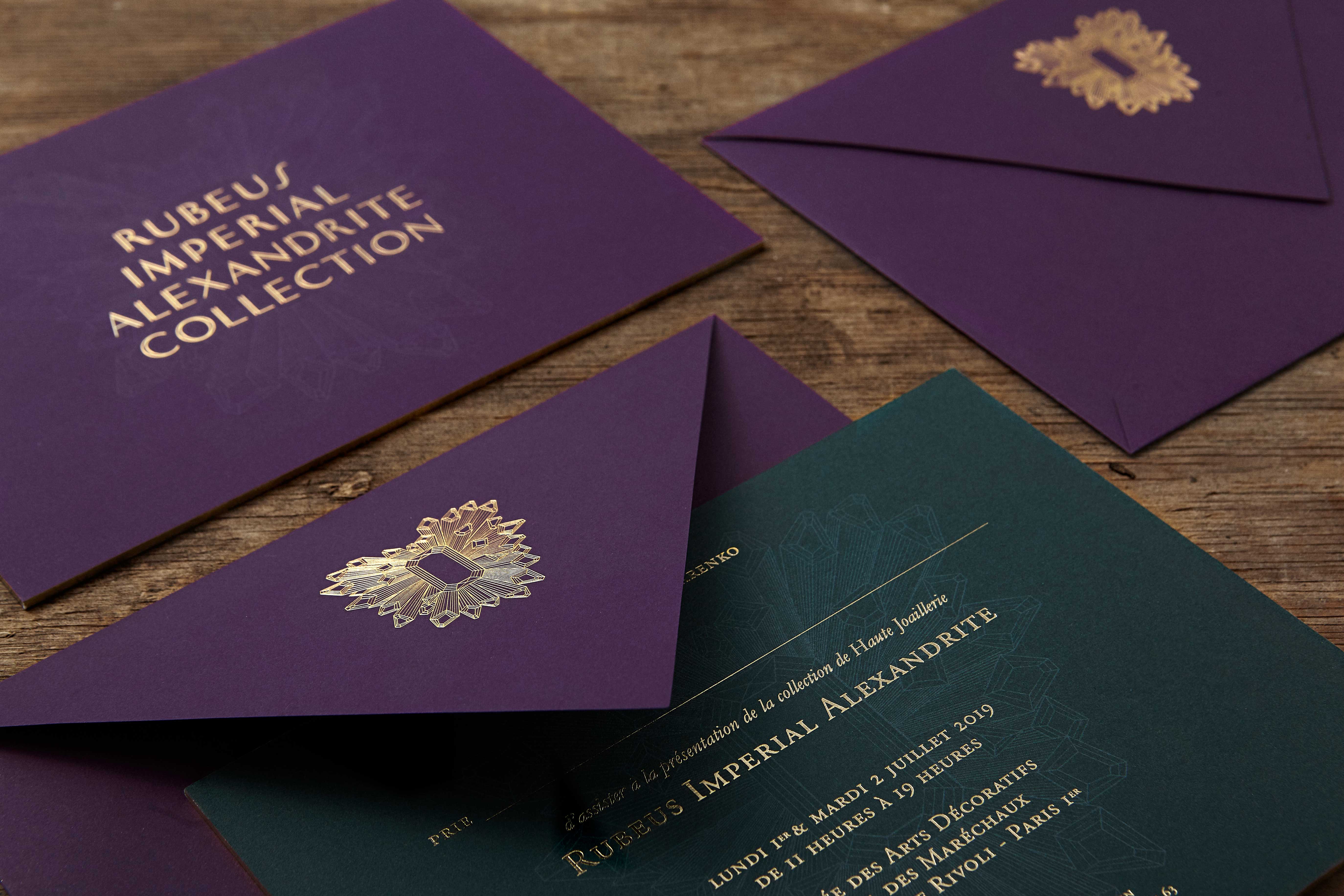 Branding and corporate identity for Rubeus Imperial Alexandrite Collection, Rubeus Milano, Ksenia Smirnova, 1503 Design