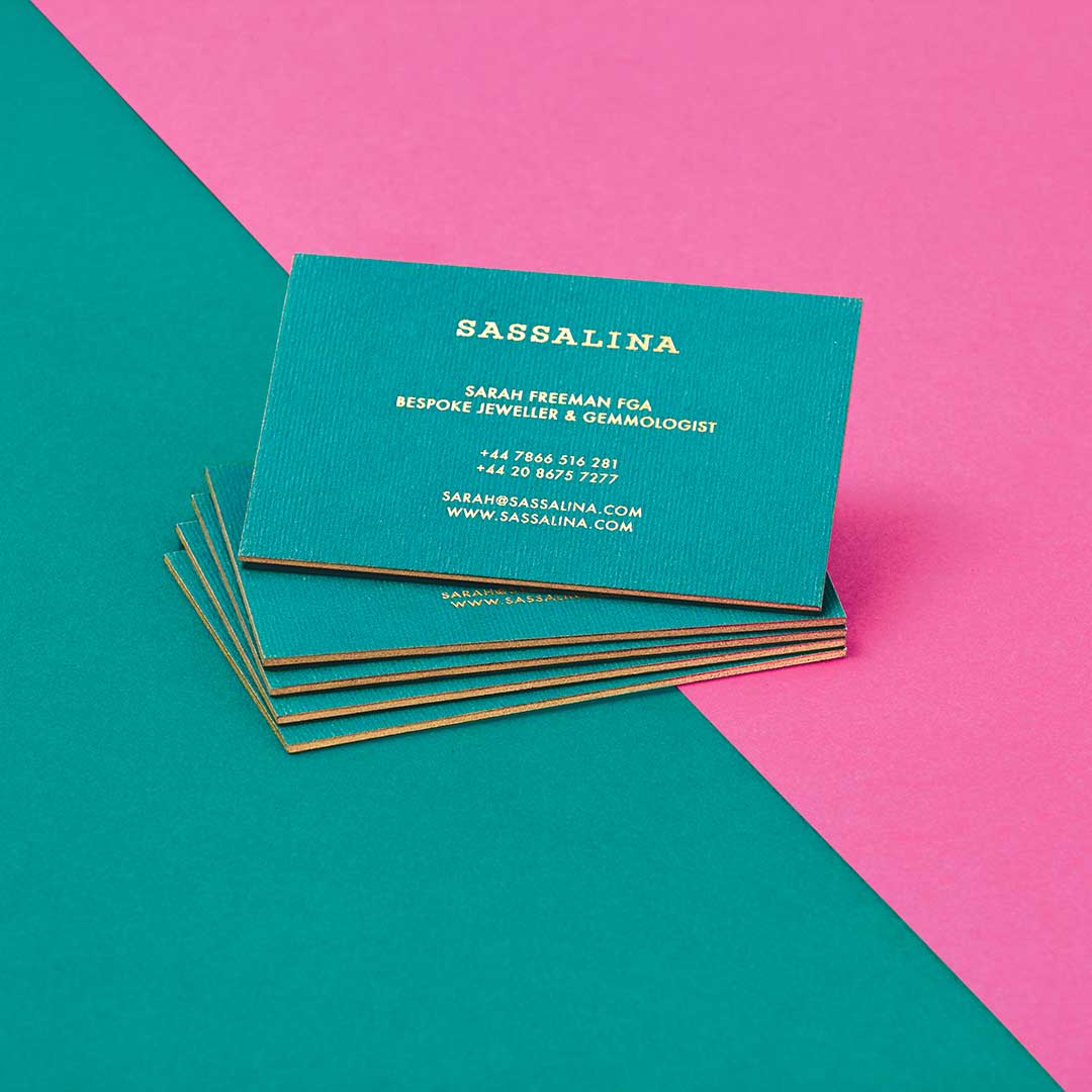 Branding and corporate identity for Sassalina, a Bespoke Jewellery brand from London, done by  1503 Design studio, Ksenia Smirnova
