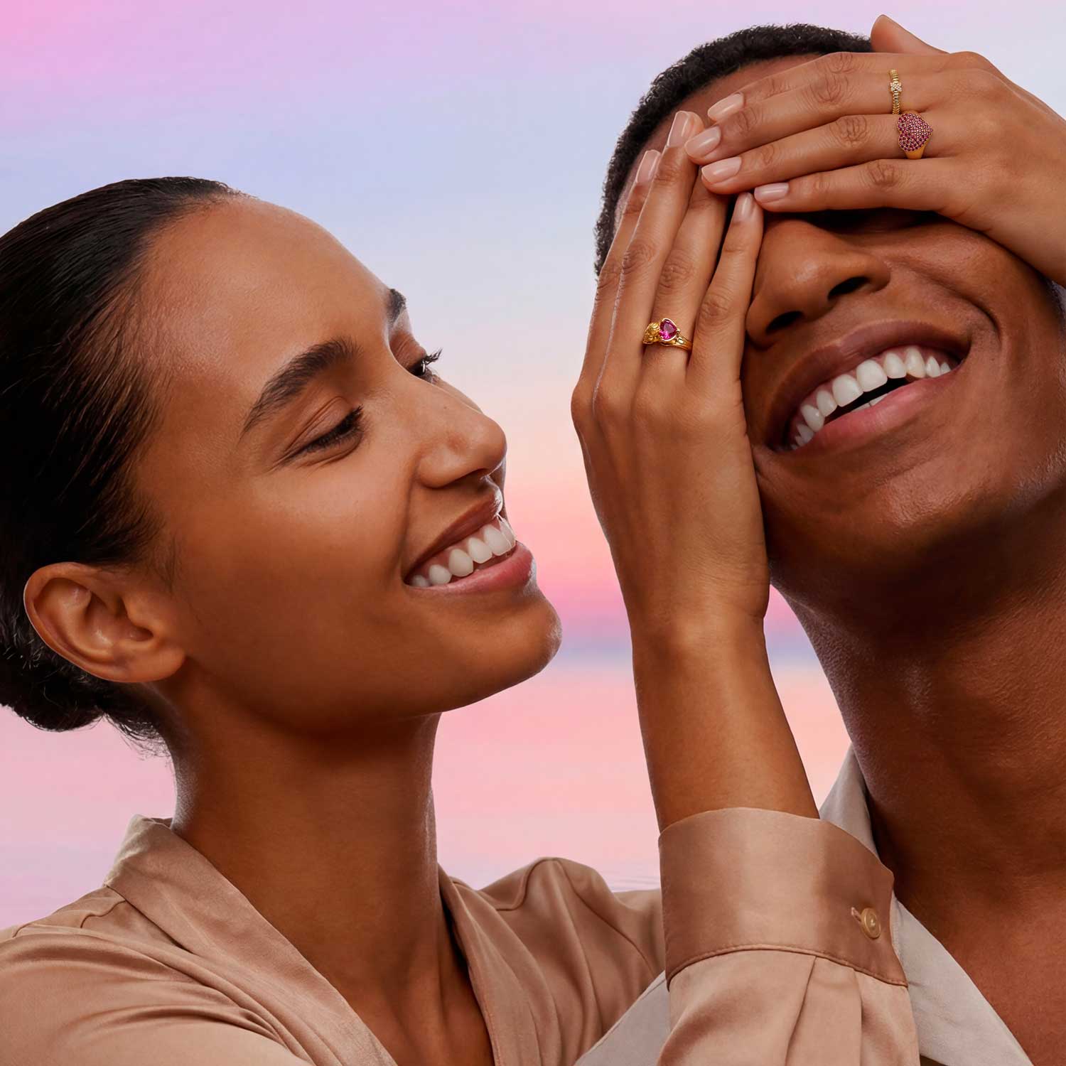 AI luxury jewellery visuals created by 1503 Design for Palm Beach Gems by Nicole, combining advanced AI image generation, creative direction, and high-end brand storytelling